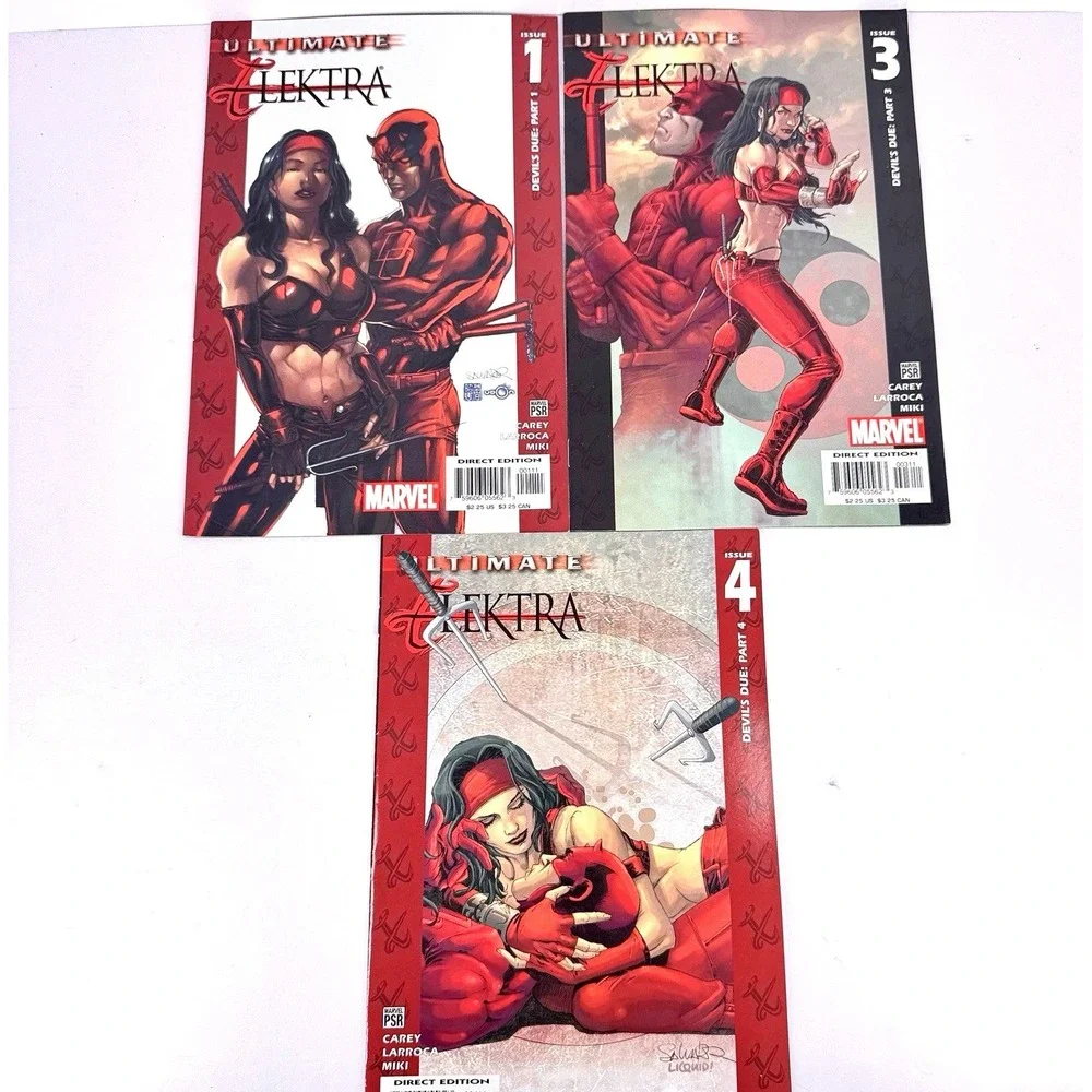 Marvel Ultimate Elektra Comics Lot 3 Issues #1 #3‎ #4 Mini Series